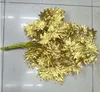 Decorative Flowers White Red Green Gold Silver Branch Leaves Artificial Silk Plant For Home Decor Party Supplies