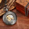 Taschenuhren, römische Ziffern, automatische mechanische Uhr, Drachengesicht-Anhänger, selbstaufziehende Uhr, Vintage-Geschenke