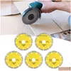 Abrasive Sheets 5Pcs Saw Blades Diamond Corrugated Ceramic Cutting Disc Woodworking Cutter Tools 115Mm Drop Delivery Office School B Dhxcz