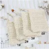 Other Bath Toilet Supplies Natural Sisal Soap Bag Saver Holder Pouch Exfoliating Shower Mesh Soaps Storage Bags Dstring Foaming Ea Dhznv