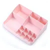 Cajas de almacenamiento Organizador de maquillaje Caja cosmética Joyería de escritorio esmalte de uñas Cajón de soporte Top Barrel