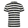 Erkek Polos Altın Noktalar ve Çizgiler Günlük Polo Gömlek Modern Sanat Baskı T-Shirts Adam Kısa Kollu Tasarım Yaz Vintage Büyük Boy Giyim