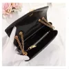 Luksusowe torby loulou designerka czarna skórzana skórzana łańcuchowa torba na ramię kołdane torebki torebki portfele Zakupy