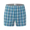 Cuecas masculinas shorts de verão boxers xadrez calcinha curta