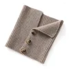 Foulards 2023 mode couverture de cou pour les femmes hiver polyvalent tricoté écharpe sud-coréen chaud foulard Protection bouton Cape