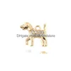 Charms 20 Pz / lotto 20X18 Mm Oro Sier Colore Animale Cane Ciondolo Appendere Adatto Per Memoria Magnetica Medaglione Galleggiante Goccia Consegna Gioielli Findi Dhani