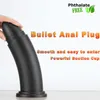 Articoli di bellezza Black Large Bullet Plug anale Massaggio del culo Masturbazione vaginale Butt Dildo erotico Giocattoli sexy per donne e uomini