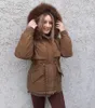 Frauen Daunen Parkas Baumwolle Gefüttert Plus Größe 2XL Winter Große Pelz Jacke Frauen Lose Schlanke Warme Mit Kapuze Parka Mantel jacke 230107