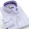 Men's Casual Shirts 6XL 7XL 8XL 9XL 10XL Classic Oxford Cotton Check Shirt Spring 2023 Brand Responsible For Men's Fashion Long Sleeve