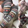 Women Socks & Hosiery Love Stripe Print Ladies Christmas Warm Thigh High Over The Knee Long Cotton Stockings Knit Fashion