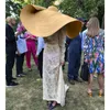 Breda brim hattar kvinna mode stor sol hatt strand anti-uv skydd vikbar halm lock täckning överdimensionerad hopfällbar solskade 71#45317p
