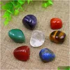 Loose Gemstones 7Pcs/Set Reiki Seven Chakra Healingnatural Stone Tumbled Irregar Polishing Rock Quartz Yoga Energy Bead Decoration D Dhzmh