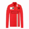 2024 F1 Modna czarna koszulka polo z długim rękawem koszulka Polo Formula 1 Mundur Racing Suit Koszulki Summer New Mens Casual Jersey