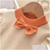 Clothing Sets Autumn And Winter Kids Girls Set Knitted Sweater Top Addpleated Skirt Gown Dress 2Pcs Sets16Y Baby Girl Clothes 809 Dr Dhnpi