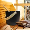 Миски 7л сауна -алюминиевая ковша ствол с бочкой и логичкой длинной деревянной ручки для ванной комнаты для париков