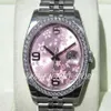 Women's Watches Factory 2813 Automatic Movement 36MM WOMENS PINK FLOWER Dress Christmas Gift Sapphire glass with original box330m