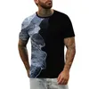 Męskie koszule T Summer Casual T-shirt moda streetwear 3D nadrukowane krótkie topy okrągłe szyję graficzna bluzka męska