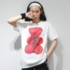Men's T Shirts 2023 Summer Style Fashion Rose Dog Bear Björn Grafisk tryck Hip Hop Tee Tshirt Bomull unisex kortärmad t-shirt