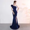 Party Dresses Beauty-Emily Dress 2023 Women Evening Long Mermaid ED16023 Formal Gowns Satin One Shoulder Split Prom Floor-Length