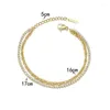 Link bransoletki luksusowe sześcienne cyrkonia tenisowa stalowa bransoletka dla kobiet mężczyzn Złota Kolor lodowany urok Męski bijoux biżuteria