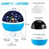 Galaxy Projector Starry Sky Rotating Night Light Light Planetarium per bambini Star Star Moon Light Kids Lampada regalo