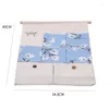 Boîtes de rangement coton lin motif sac suspendu garde-robe murale accrocher pochette chaussette tissu organisateur