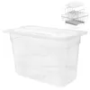 Ensembles de vaisselle Conteneur Cuiseur Sous Vide Stockage Boîte de cuisson lente Boîte de ménage Conteneurs 6L Kit de couvercles carrés transparents à basse température