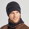 Berretti 3 pezzi/set Set di berretti neutri semplici Ultra morbidi per tenere al caldo la sciarpa invernale per il viso addensata