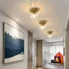 Taklampor guld modern e27 minimalistisk stil för restauranggångskorridor balkong dekoration nodiskt glas LED -ljus