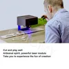 Lame de coupe DIY Mini graveur laser Bluetooth Connexion intelligente Imprimante de bureau Machine de gravure avec sculpteur Taille 80 x 80 mm pour bois et cuir