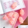 Jouets de bain Enfants Mignon Animal de bande dessinée 50pcs Mini cochons en caoutchouc Squeeze Sound Toy Cadeaux pour bébés pour enfants infantile 412 H1 Drop Delivery Mate Dhqao