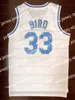 Basquete universitário veste mens de Indiana State Sycamores Bird #33 Jerseys de basquete universitário Equipe da nação Dream Larry #7 Baby Blue Vintage Black Valley High School 239o