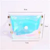 Geldbörse transparente Lasermünze Frauen Lady Mini Wallet Seil Kinder Key Card Tote Bags Quadratschnappknopf wasserdicht 2 4qh G2 Drop del Dhqgj