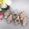 Uhren im Fashoin-Stil, Damenuhr, Quarzwerk, alle Diamanten, Iced Out-Armbanduhr, hochwertige Unisex-Armbanduhren für Damen, Cloc290c