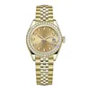 Womens Watch Luxury Designer Diamond Watch Automatic Mécanique taille coulissante 36 mm 31 mm 28 mm Suise en acier inoxydable Mouvement étanche Montre Golden Watch