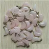 Charms Naturel Rose Quartz Rose Cristal Croissant De Lune Forme Pendentifs Pour La Fabrication De Bijoux Diy En Gros Drop Delivery Résultats Componen Dhpxk