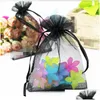 Geschenkwikkeling 10 stcs 15x20 17x23 20x30 Organza tas roze blauwe bruiloftzakken sieraden verpakking Verjaardagsfeestje Supplies1 Drop levering Hom Dh9xj