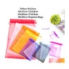 Geschenkwikkeling 10 stcs 15x20 17x23 20x30 Organza tas roze blauwe bruiloftzakken sieraden verpakking Verjaardagsfeestje Supplies1 Drop levering Hom Dh9xj