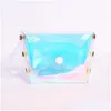 Geldbörse transparente Lasermünze Frauen Lady Mini Wallet Seil Kinder Key Card Tote Bags Quadratschnappknopf wasserdicht 2 4qh G2 Drop del Dhqgj