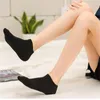 Calcetines de mujer Medias 5 pares/calcetines Mujer Barco Algodón Ligero Top Baja absorción de sudor Transpirable Desodorante de cuatro estaciones Recreativo B