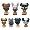 Partymasken Gruselige Halloween-Kaninchen-Häschen-Maske Gruselige Plüschtier-Panda-Bär-Kopfschmuck-Maskerade-Cosplay-Schreckliche Requisiten VT1595 Dro DHSJB
