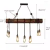 Żyrandole 10 źródło światła drewniana jadalnia sypialnia loft kawiarnia przemysłowy dekoracja vintage retro lampa lampa żyrandol