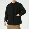 Män s jackor kinesiska traditionella kläder vadderad bomullsdjockad kappa höst och vinter japanska retro tang 230106