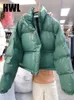 Women s Down Parkas Cotton Padded Glossy Snow Parka Women Winter Waterproof Oversize 2XL Coat Stand Collar Thickened Puffer Jacket 230106