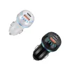 PD Car Charger Dual Type-C USB Ports QC3.0 Quick Charge Power Adapter Cigarette Lighter Socket Charging For Xiaomi Samsung