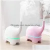 Essential Oils Diffusers Usb Aroma Diffuser Funny Elephant Dc 5V Trasonic Oil Color Led Humidificador Portable Air Humidifier Fogger Dh0Rs