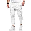 Herenbroek lente 2023 Zaggy pocket casual multi -kleuren losse lanyard solide outdoor leggings jogging mode 230106