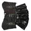 Bustiers Corsets Sexy Women PUオーバーバストコルセットドレススチームパンクランジェリーブラックトップウエストCincherトレーナーボディシェーパープラスサイズS-6XL