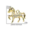 Charms 20 st/parti 21x2m guld sier färg bling hästhänge diy häng charm tillbehör passar för flytande lås smycken droppleverans je dhlwa