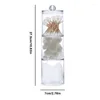 Lagringslådor Canister Acrylic Holder Clear med transparent lock Badrumsorganisation Vanity Makeup